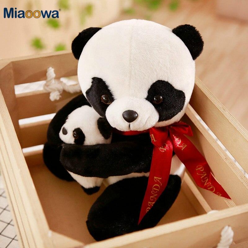 Adorable Father Baby Panda Plush Toys Stuffed Animal Bear Doll Cartoon Soft Pillow Kawaii Dolls Girls Lover Birthday Gifts