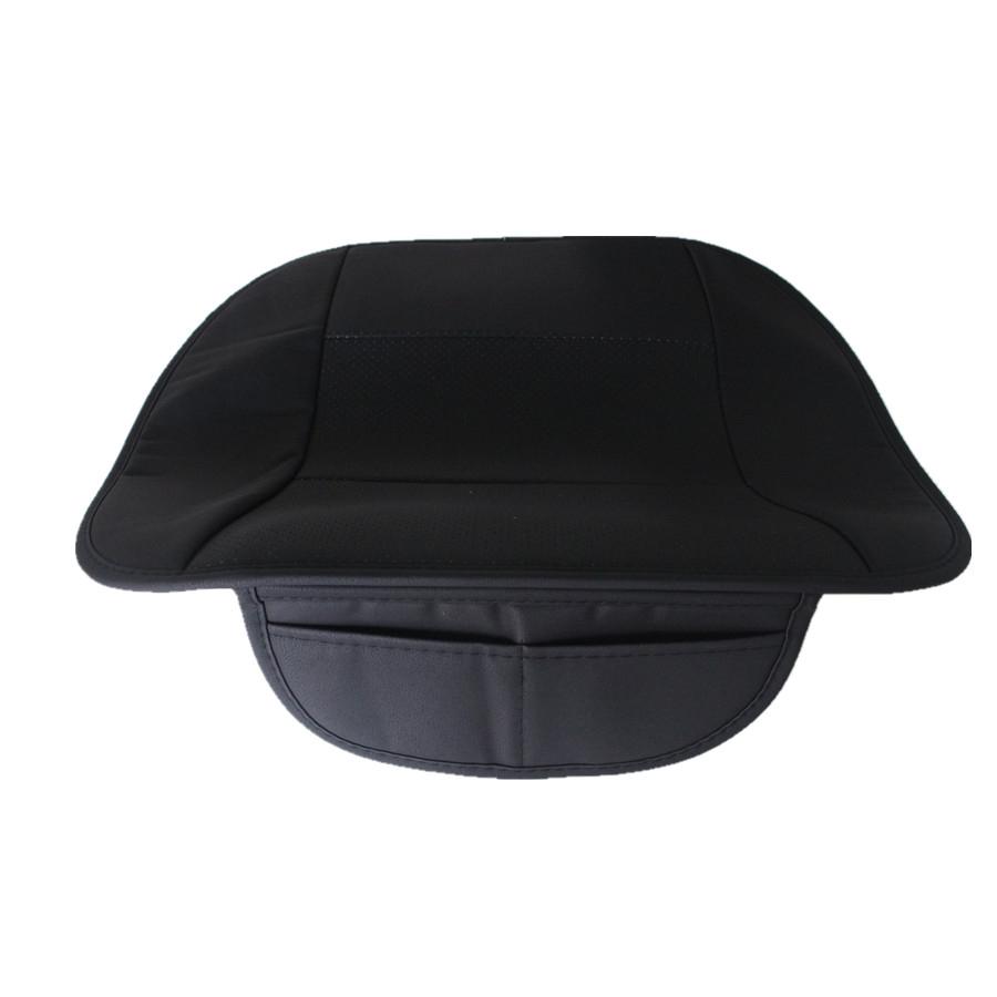 2 шт. Роскошный чехол на сиденье автомобиля из ПУ кожи, защитный чехол-подушка, черный, передний чехол, универсальный