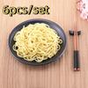 6pcs Imitation Porcelain Round Melamine Plate Japanese Style Appetizer Tray Salad Plate  Sushi