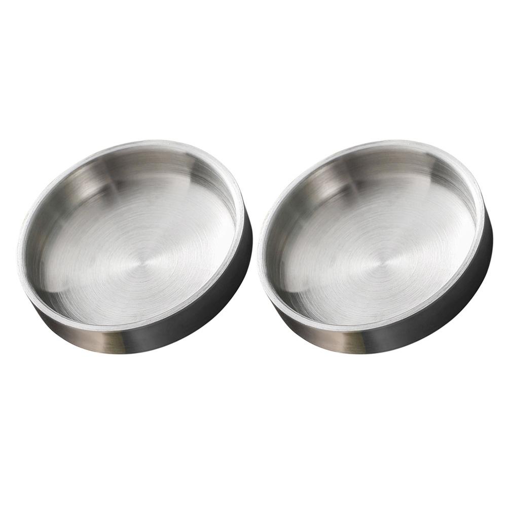 2Pcs Dip Dish Stainless Steel Modern Design for Food Sauce Storage Appetizers Korean Kimchi Salsa Butter Shrimp Dipping Sauces