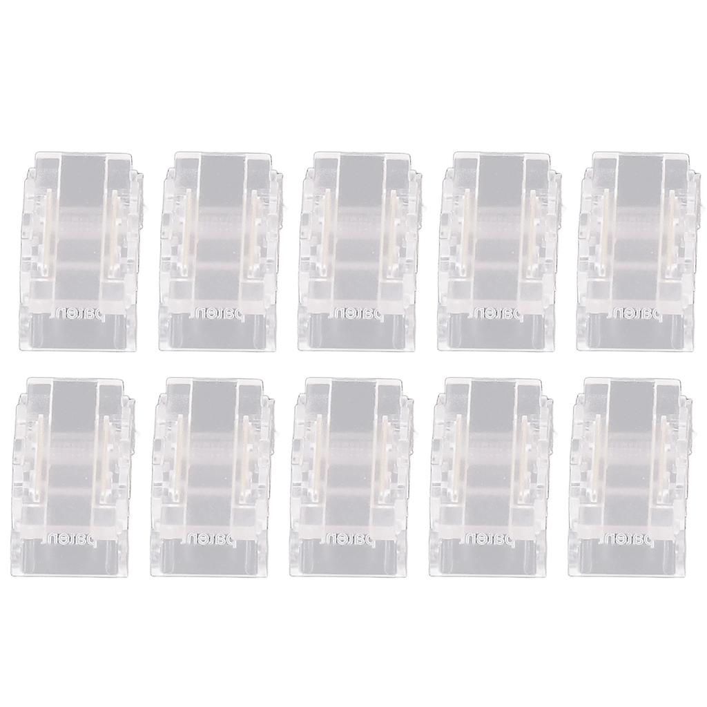 10 Pcs LED Light Strip Connectors 2Pin 8mm Strip To Strip Solderless COB LED Light Strip Connectors