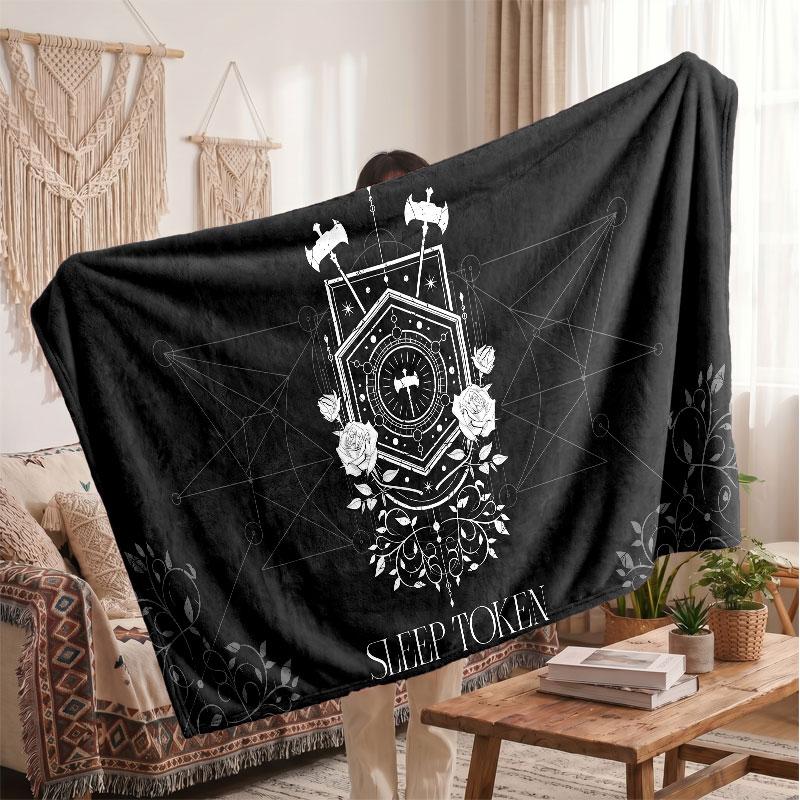 Warm Flannel BlanketSleep Token Soft Cozy Throw Blanket for Bedroom Couch
