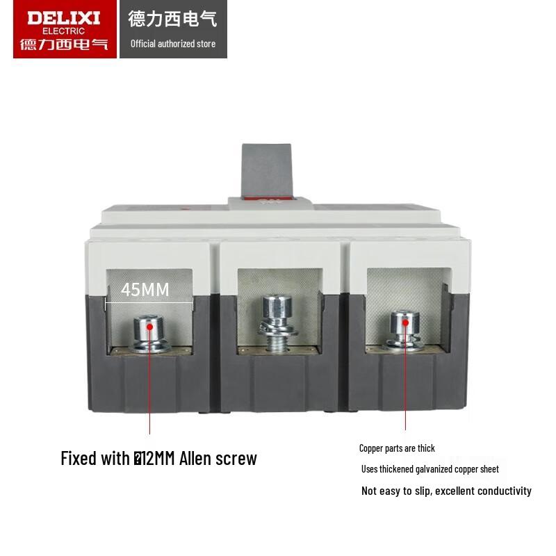 DELIXI Electric 3-Phase Molded Case Leakage Circuit Breaker
