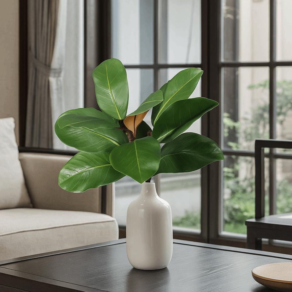 Plants Leaves Artificial Magnolia Leaves Floral Arrangement Faux Magnolia Branch  Wedding