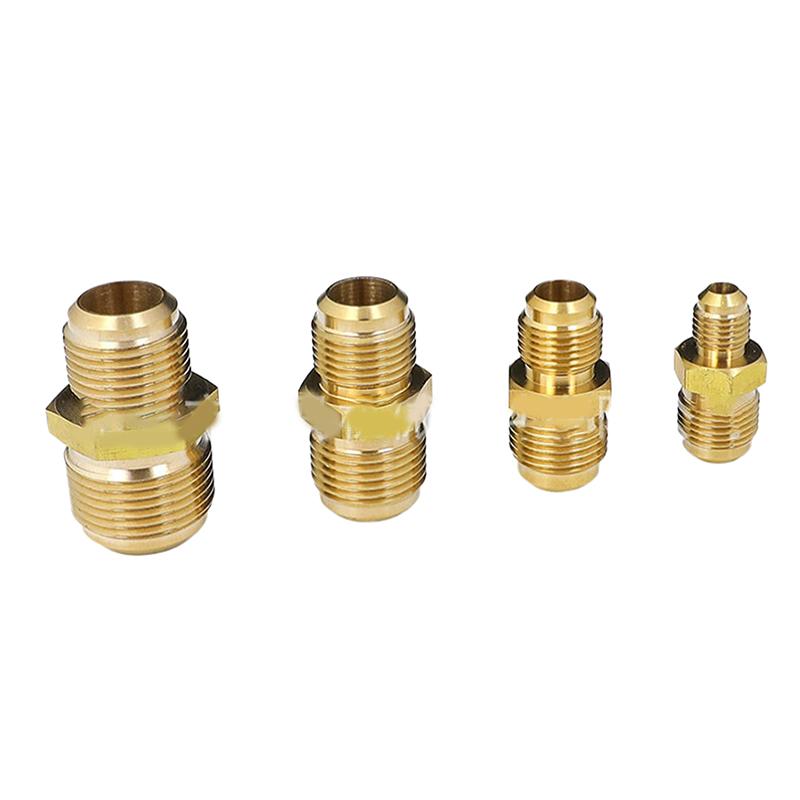 Равнопроходной ниппель с раструбом, внешний диаметр трубы 1/4", 5/16", 3/8", 1/2", 5/8", 3/4", 7/8", латунный фитинг для труб Sae-Standard, соединитель для кондиционера воздуха