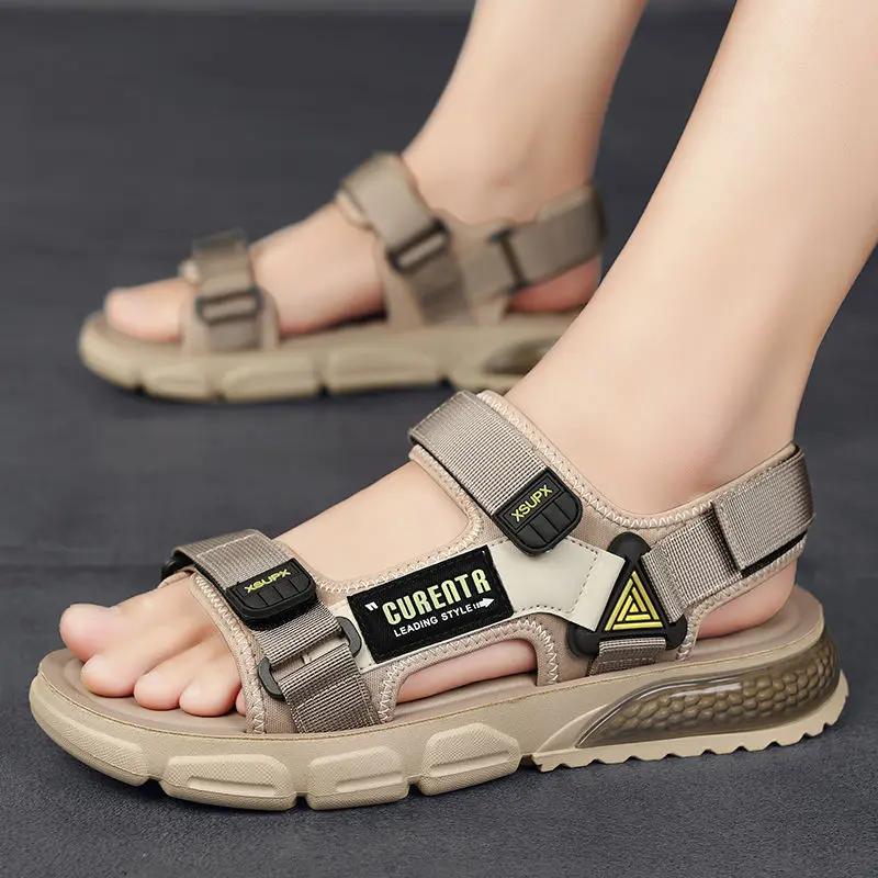 Модная мужская обувь с открытым носком, пляжный тренд 2024 года, мужские сандалии, летняя распродажа, оптовая продажа, стильная новая мода V-цвета, повседневное использование, дизайн
