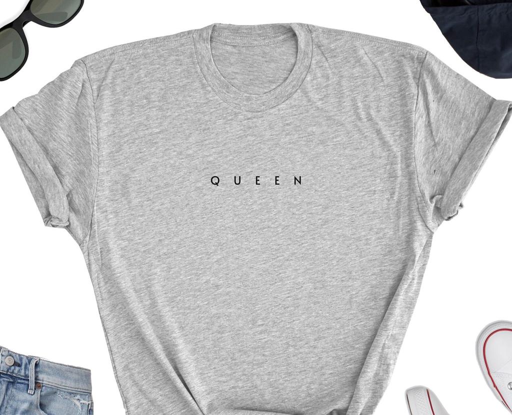 Queen Shirt, Queen T-Shirt, Queen Minimalist t-shirt, Queen Cute Simple Shirt, Queen Minimal Tee, Queen Gift, Unisex Shirt