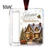 Christmas Cash Ornament with Lanyard Gift Ornament, Clear Acrylic Money Holder, Holiday Xmas Holder Tree Hanging Decoration, Funny Ways to for