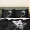 Duvet Cover Set Halloween Smoke Dark Horror Theme Halloween Bedding Set Perfect For Bedroom Living Room Photography Decoration.