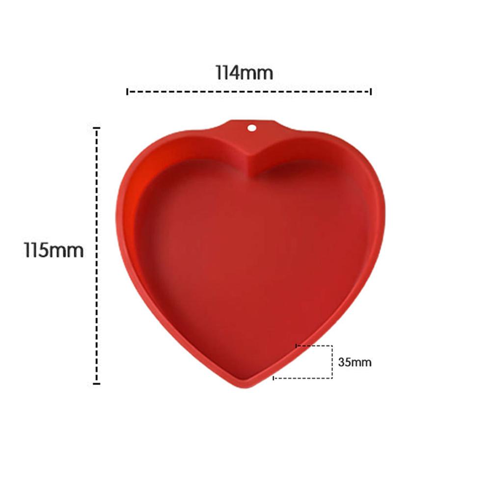 Новые 3 шт. Различных размеров Красные формы для торта в форме сердца Многоразовые силиконовые формы с антипригарным покрытием