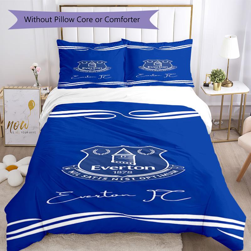 Fc Crest Design Printed Pattern Duvet Cover Set – includes 1 duvet cover and 2 matching pillowcases Bedroom decor Christmas gifts