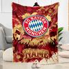 Bayern Munich Soccer Art Personalized Name Blanket Lightweight Personalized Blanket Durable Comfort Perfect for Living Room Office Picnics Couch