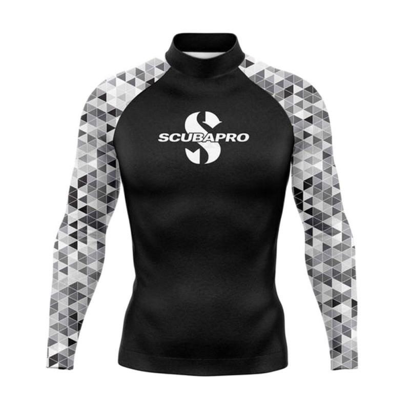 Mens UPF 50 Long Sleeve Rash Guard Diving Surfing Swimming UV Protection Water Sports Sunproof Top