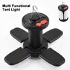 Solar Camping Light with USB Output Foldable 4-Blade Hanging Lamp Outdoor Tent Light with Hook
