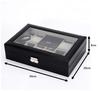 Anberotta Jewelry Watch Case Box Аксессуар для 8 часов Держатель аксессуаров Кольцо Кольцо Ювелирные изделия Коробка для хранения со стеклянной коллекцией AT12 (черный)