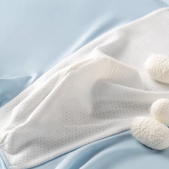 Men Ice Silk Boxer Briefs Mid-rise Waistband Ultra Silk Thin Ice Wide Shorts Underwear Solid Color U-convex Panties