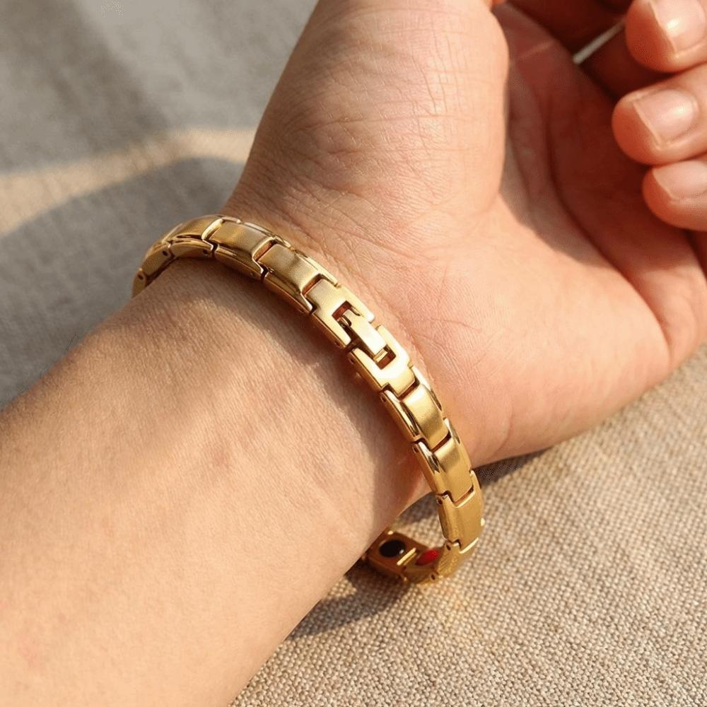 Stainless Steel Stainless Steel Bracelet Retro Magnetic Link Chain Magnet Couple Bracelets  Home