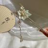 Elegant Hanfu Flower Hairpin: High-End Tassel Step Shake for Updo