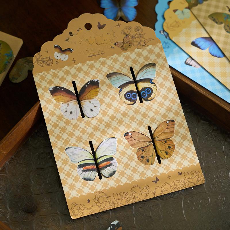 4 шт. Красочные закладки-бабочки, Милые магнитные закладки, Эстетичный держатель для страниц книги, Кавайные канцелярские товары, Аксессуары для чтения