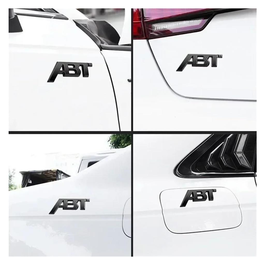 3D Metal ABT Logo Front Grill Side Badge Rear Trunk