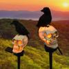5PCS Solar Resin Halloween Crow Skull Light Outdoor Waterproof LED Light Balcony Holiday Lawn Lamp Garden Decor New Dropshipping