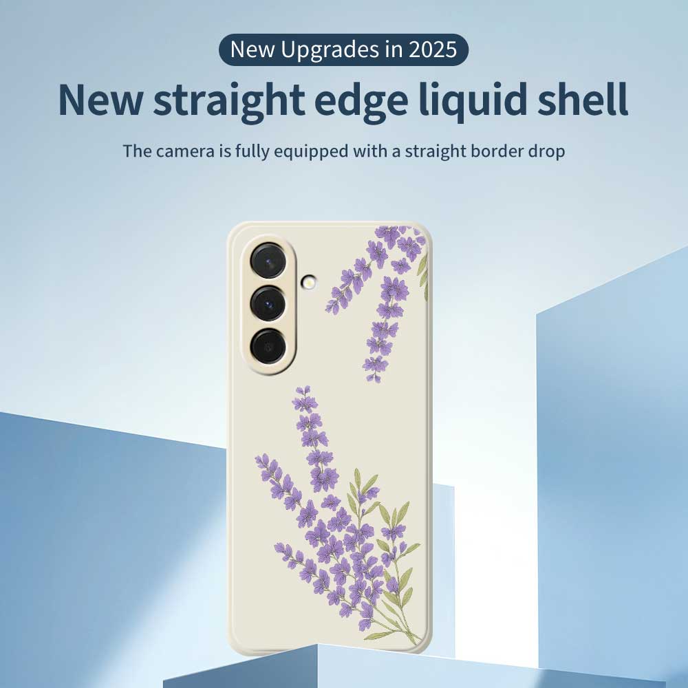 For Samsung Galaxy A36 5G Case Lavender Pattern Printing Straight Edge TPU Phone Back Cover