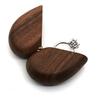 Heart-shaped Ring Box Compact Size Portable Retro Style Wooden Proposal Wedding Ring Holder Jewelry Organizer