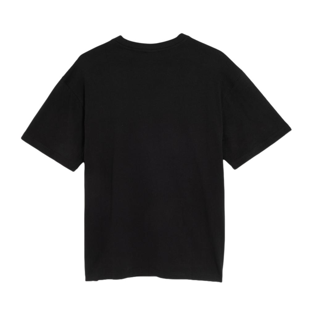 Puma Вышитая футболка с круглым вырезом и коротким рукавом унисекс, топы, черный цвет 625528-01