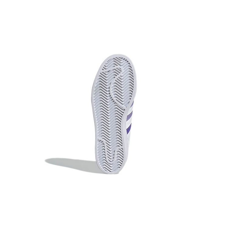 Adidas Originals Superstar J Повседневные низкие кеды для детей для скейтбординга Детские кроссовки Белый Фиолетовый GY3313