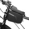Waterproof Bicycle Frame Bag Double Pouch Bike Top Tube Bag MTB Mountain Bike Cycle Pannier Bag Touchscreen Phone Case