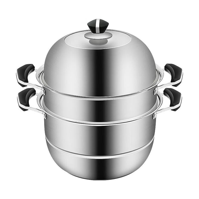 COOKER KING Stainless Steel Three-Layer Steamer