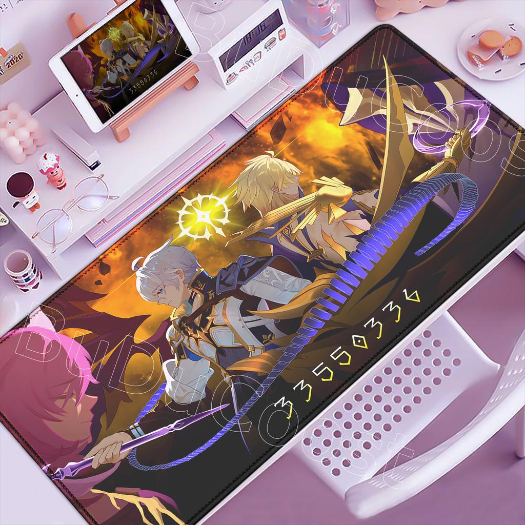 Большой Коврик для Мыши 1200x600мм Игра Honkai Star Rail Phainon Настольный Коврик Компьютерный Ковер HD Печать Коврик для Мыши Ноутбука Коврик для Клавиатуры Аксессуары