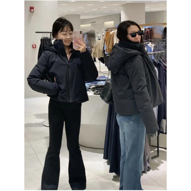 Осенне-зимняя женская короткая куртка с капюшоном из искусственного ветра и водонепроницаемого толстого теплого хлопка для отдыха на природе