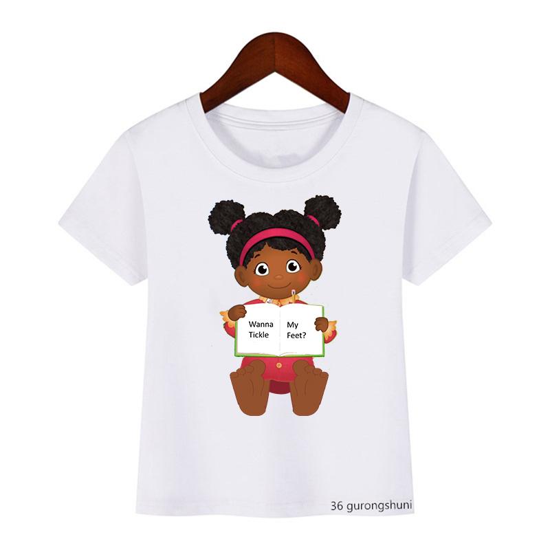 Модная детская футболка, милая футболка с мультяшным принтом Daniel Tiger's Neighborhood для мальчиков, летние футболки в стиле Харадзюку для девочек, белые топы