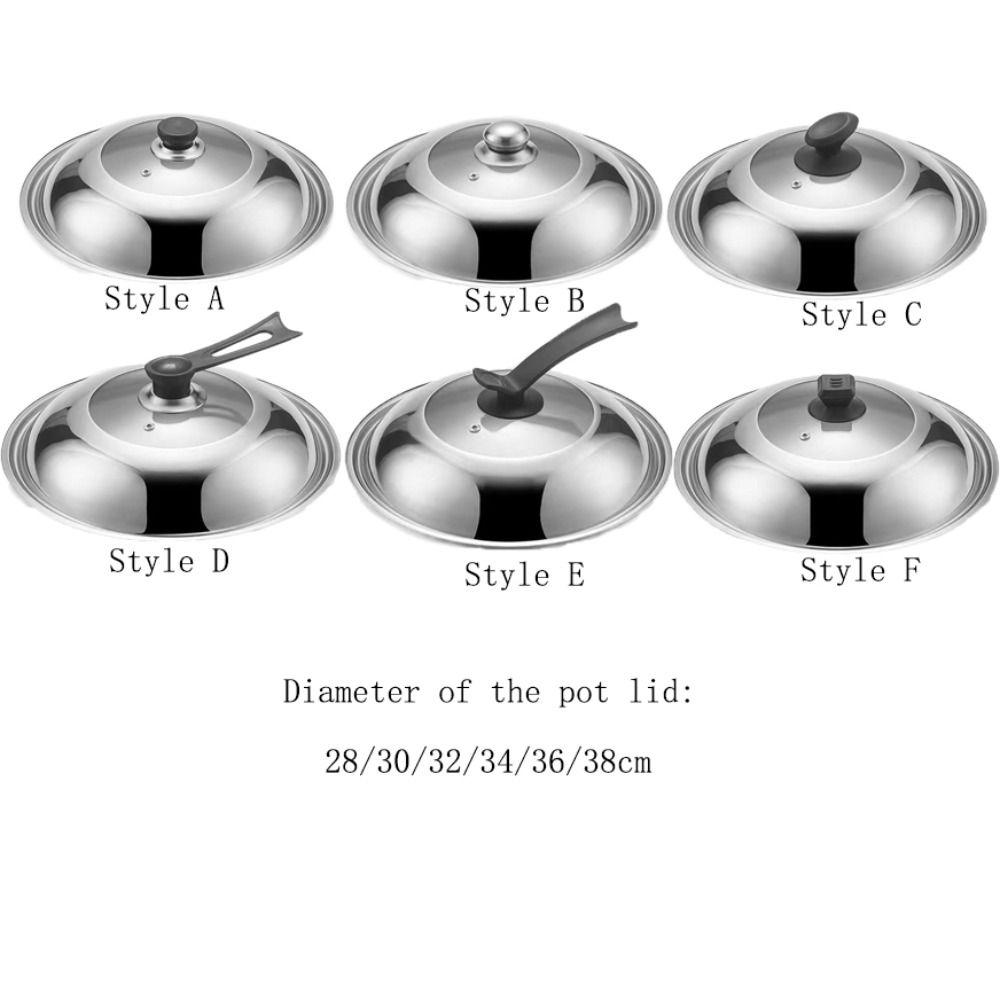 Крышка для вока 28/30/32/34/36/38 см, универсальная крышка для сковороды, нержавеющая сталь, прозрачная крышка для кастрюли, блюдо