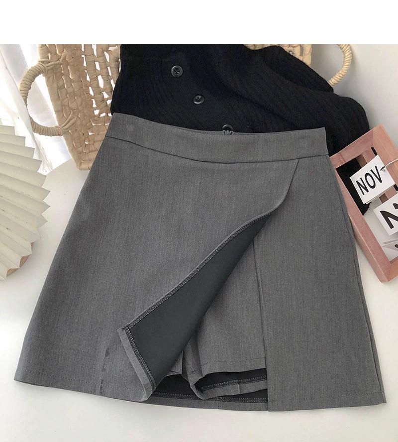 Женская юбка А-силуэта с разрезом и шортами, с высокой талией - Летняя мода 2024