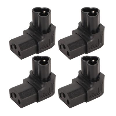 4 шт. IEC320 C6 к IEC320 C13 Адаптер питания Подключи и играй C6 к C13 Под углом 90 градусов Адаптер питания для ИБП PDU