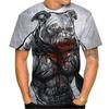 Summer Men's T-shirt Fierce Bulldog 3D Printed Cool Design Personalized Harajuku Style Boxing T-shirt Fashion Streetwear