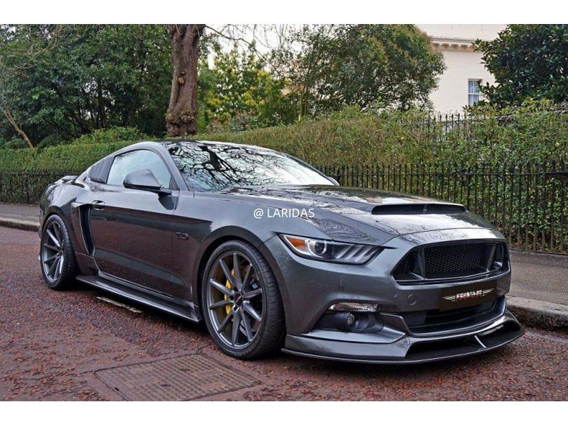 15-17 Ford Mustang Карбоновый передний сплиттер обвес