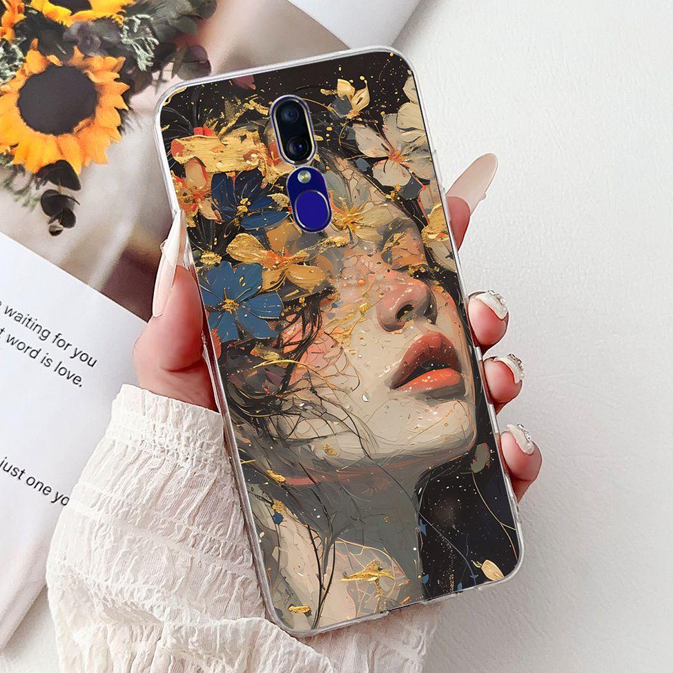 Для Oppo F11 Чехол Прозрачный Роскошный Милый Кот Модный Цветок Забавный Крутой Расписной Мягкая Задняя Крышка Для OppoF11 Чехол Для Телефона CPH1913 CPH1911