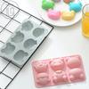 6 Even Cartoon Animal Shape Silicone Cake Mold Piggy Monkey Pattern Handmade Soap Chocolate Mold