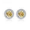 D Color 0.5CT/1CT Trendy Elegant Style Moissanite Stud Earrings for Women 925 Sterling Silver Round Engagement Earrings