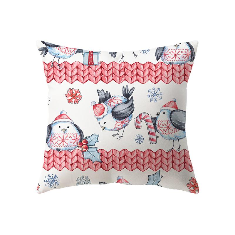 Рождественская тема, наволочка с принтом, домашняя гостиная, украшение для дивана, квадратная полиэстеровая подушка, наволочка