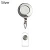 1pc Clip ID Name Card Metal Anti-Lost Clip Badge Holder Lanyards Retractable Key Ring
