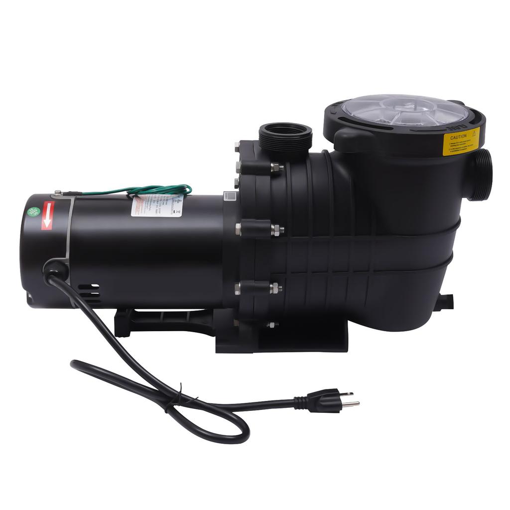 Насос для бассейна 2 л.с., 118,8 галлонов в минуту, для заглубленных и надземных бассейнов, водяной насос с сетчатым фильтром, двигатель 1500 Вт из чистой меди, 3450 об/мин