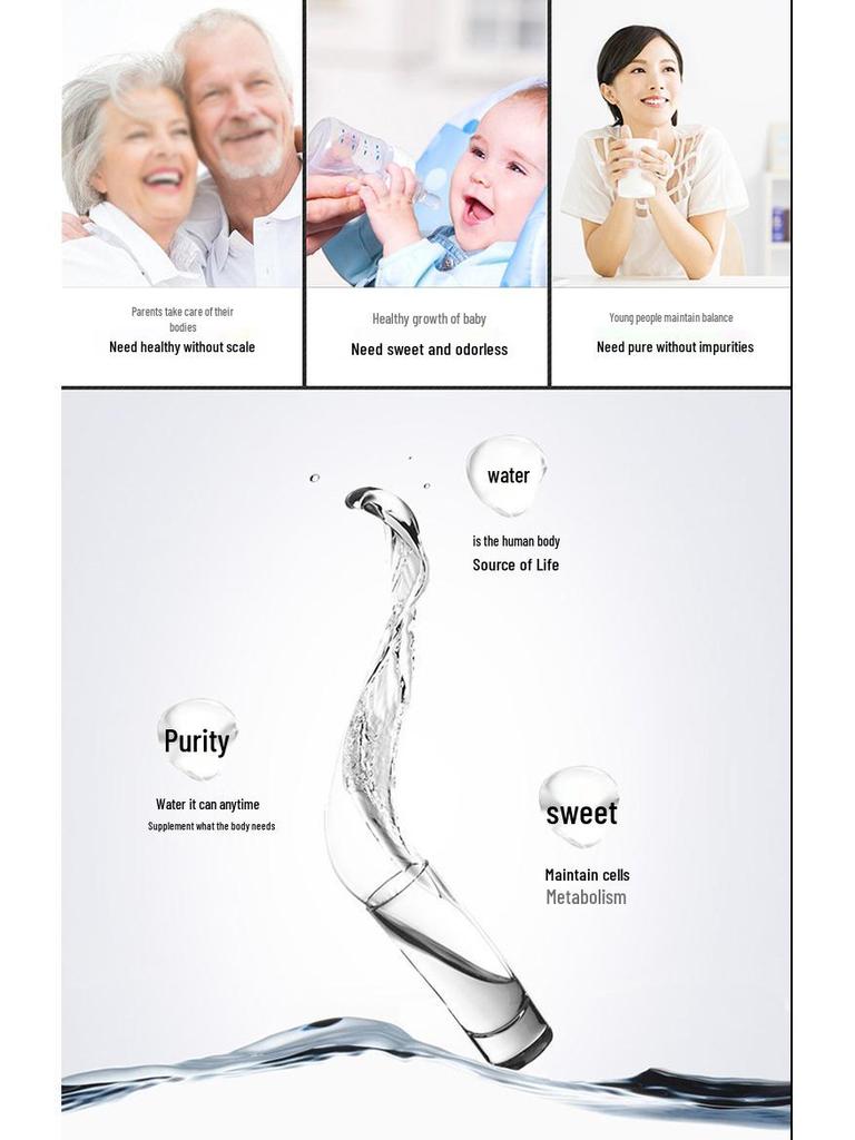 Wall-Mounted 4-Stage RO Reverse Osmosis Water Purifier with Heating for Direct Drinking