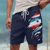 Мужские летние большие повседневные свободные спортивные брюки пляжные шорты