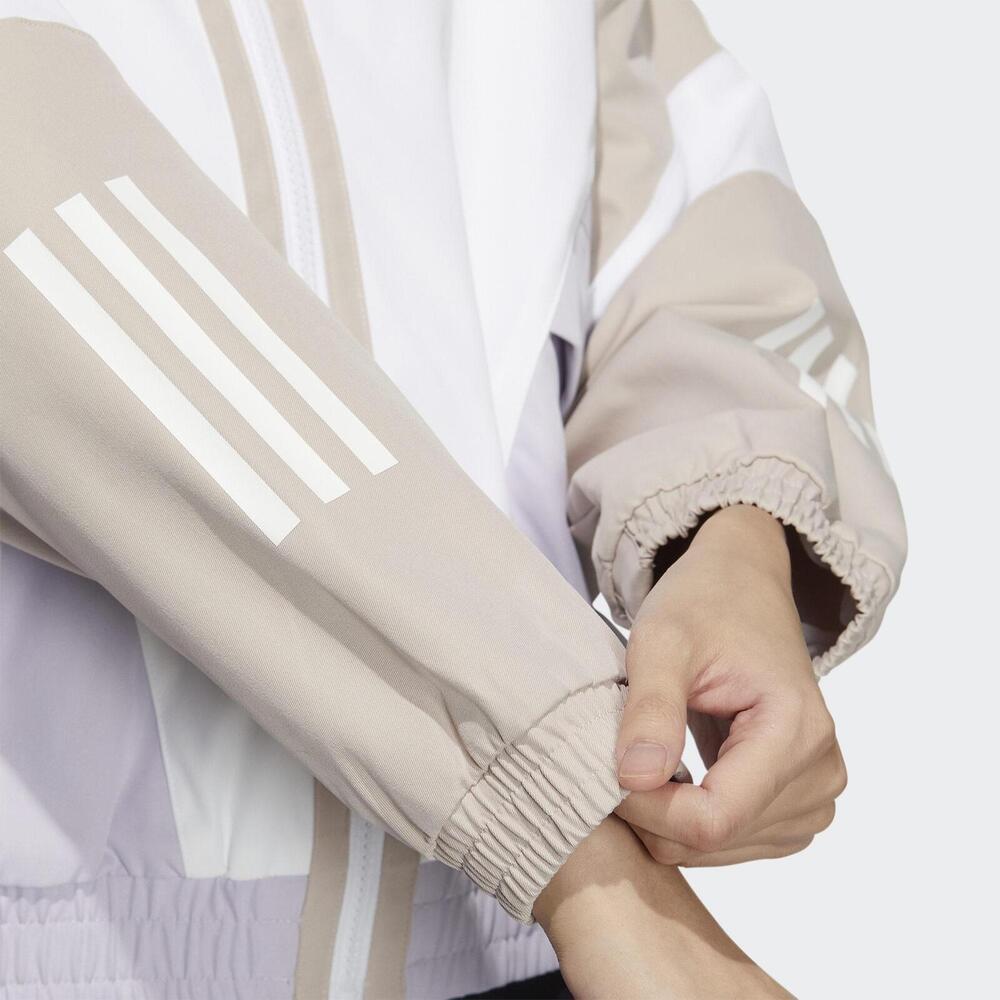 Adidas Женская тканая куртка Focus с контрастными вставками Lotus-Pink HY2814