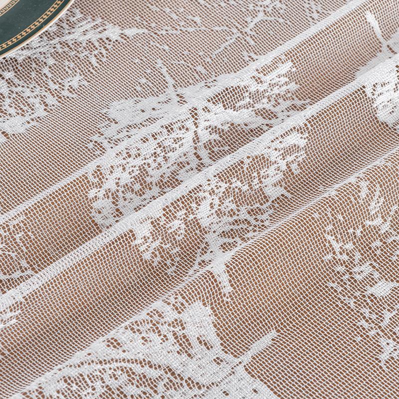 Lace Rectangular Dining Table Cloth Tea Table Towels Dustproof Cloth for Household Desks Used for Wedding Birthday Party Decorat Taplak Meja Cutwork