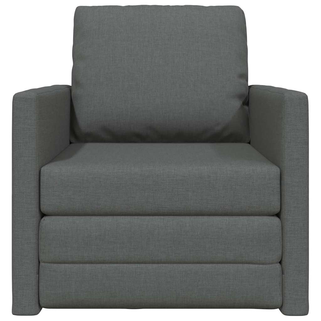 Sleeper Sofa 60 cm Dark Grey Fabric